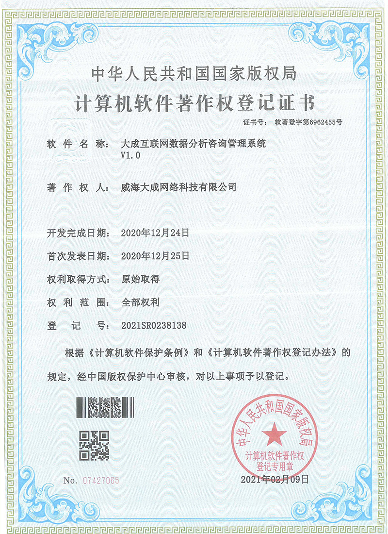 大成互联网数据分析咨询管理系统